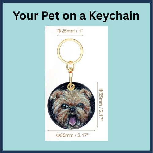 Your Pet on a keychain  Circle Shape