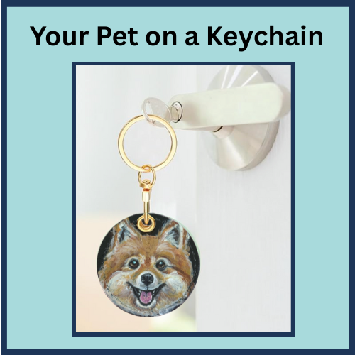 Your Pet on a keychain  Circle Shape