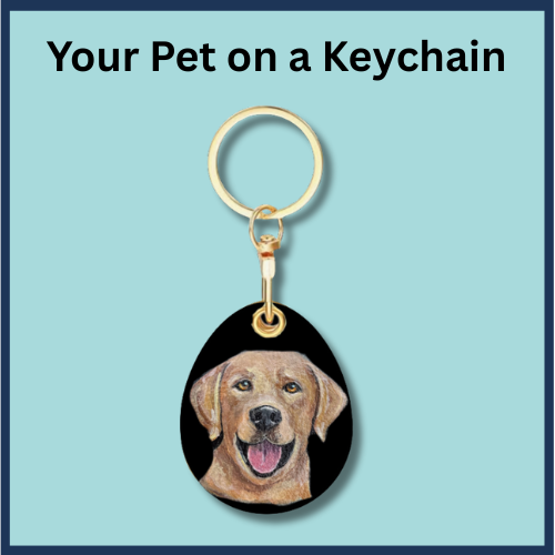 Your Pet on a keychain  Teardrop Shape