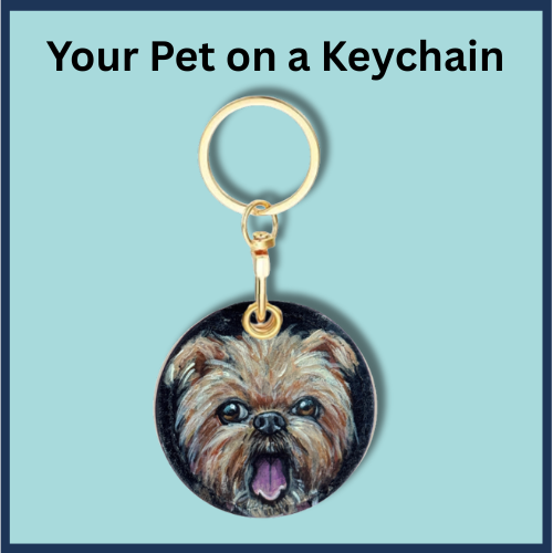 Your Pet on a keychain  Circle Shape