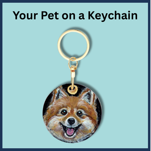 Your Pet on a keychain  Circle Shape