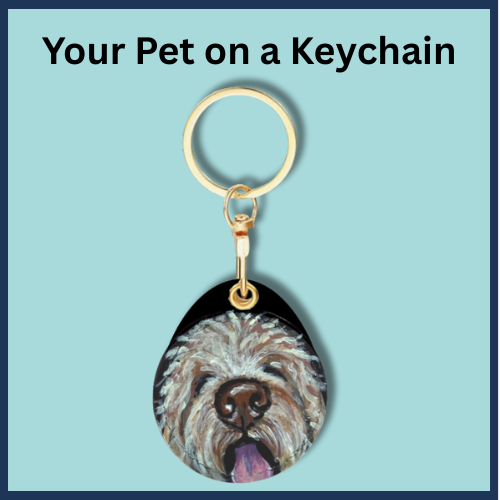 Your Pet on a keychain  Teardrop Shape