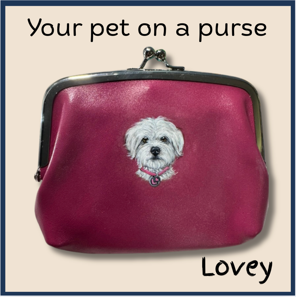 Hand-Painted Pet Purse – Made to Order Example