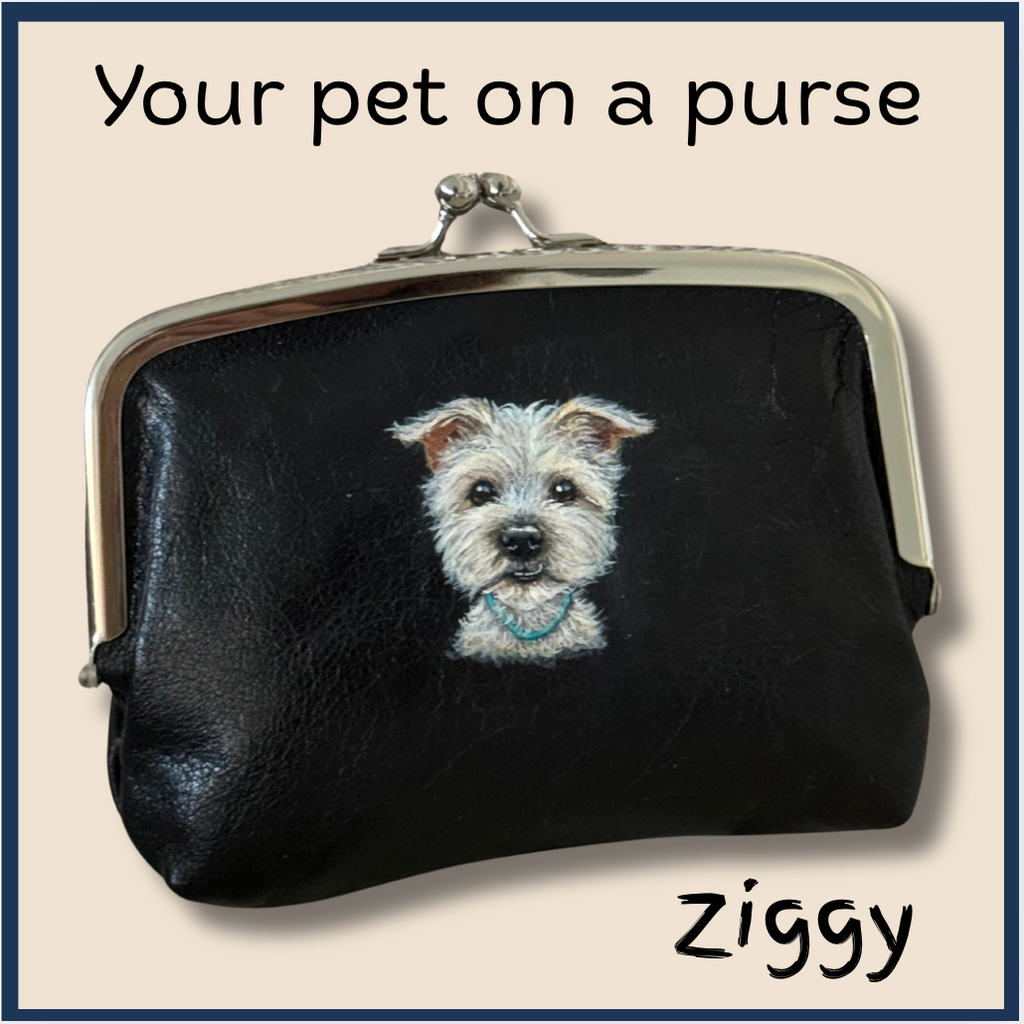 One-of-a-kind, Hand-painted Purse of your Pet