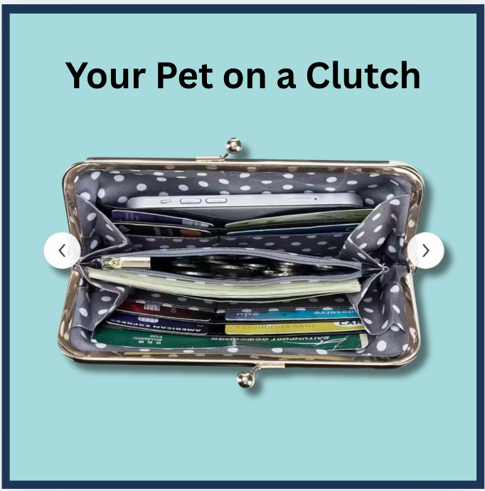One-of-a-kind, Hand-Painted Clutch of your Pet