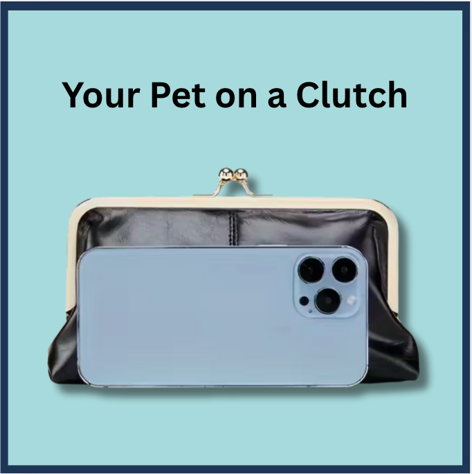 One-of-a-kind, Hand-Painted Clutch of your Pet