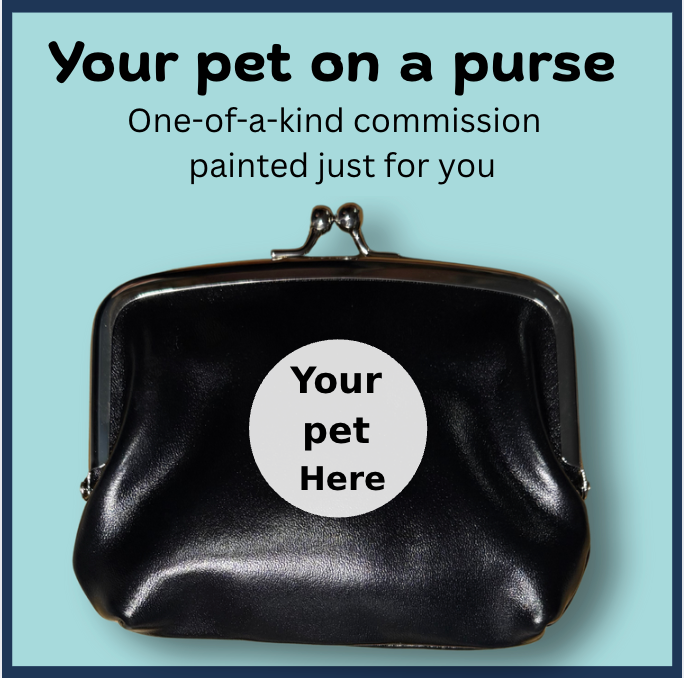 One-of-a-kind, Hand-painted Purse of your Pet